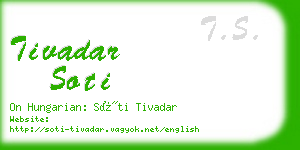 tivadar soti business card